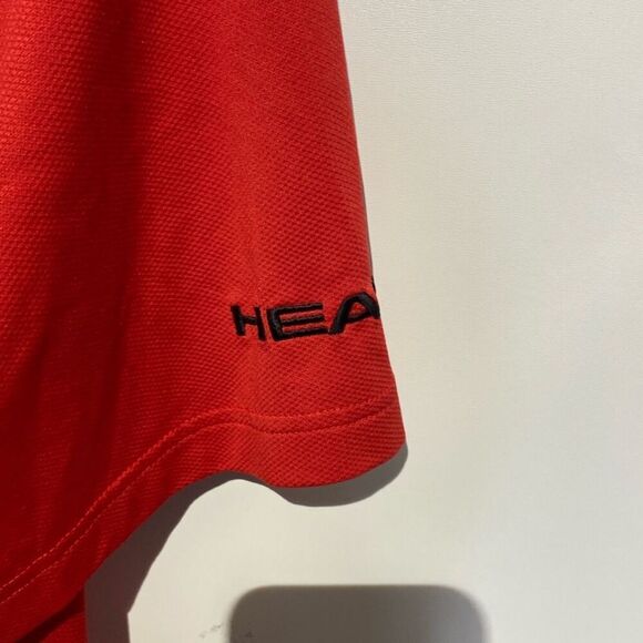 Head Men's Red Collared Short Sleeve Stretch Golf Polo Shirt Size Large - Picture 9 of 11